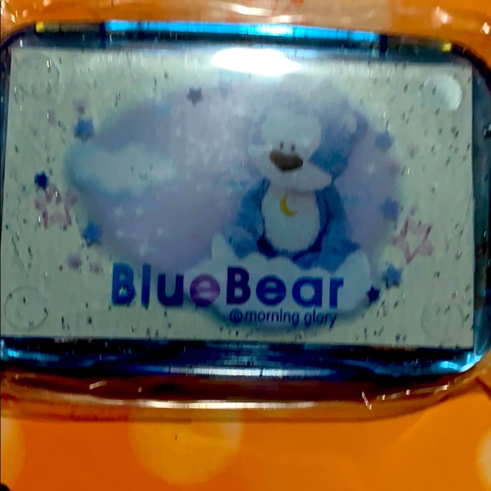 Blue bear morning glory mirror comb